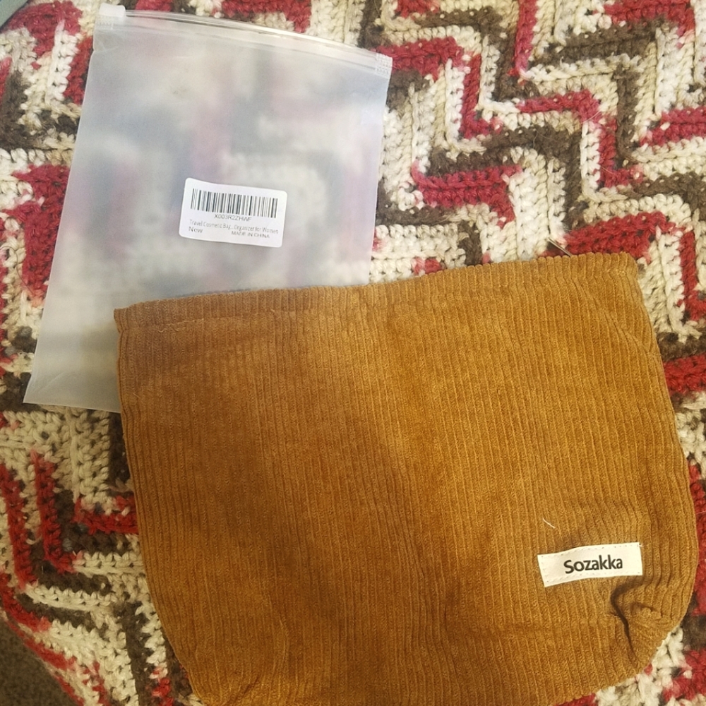 Sozakka Brown Corduroy Pouch